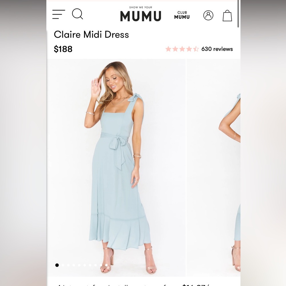 Show Me Your Mumu Claire Midi Dress